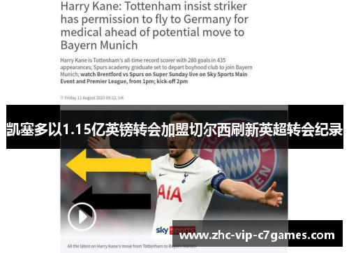 凯塞多以1.15亿英镑转会加盟切尔西刷新英超转会纪录 凯塞多以1.15亿英镑转会加盟切尔西刷新英超转会纪录